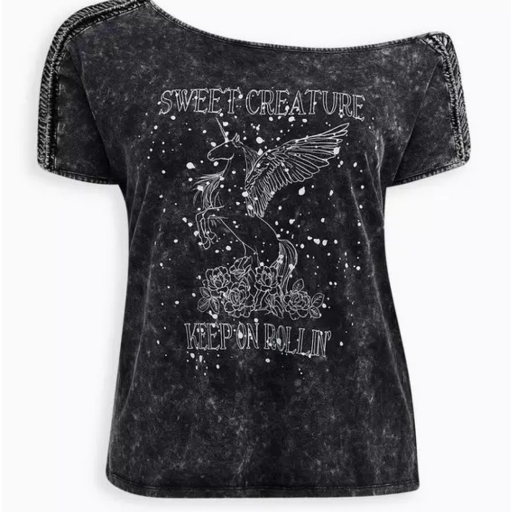 Black Graphic Women's Top